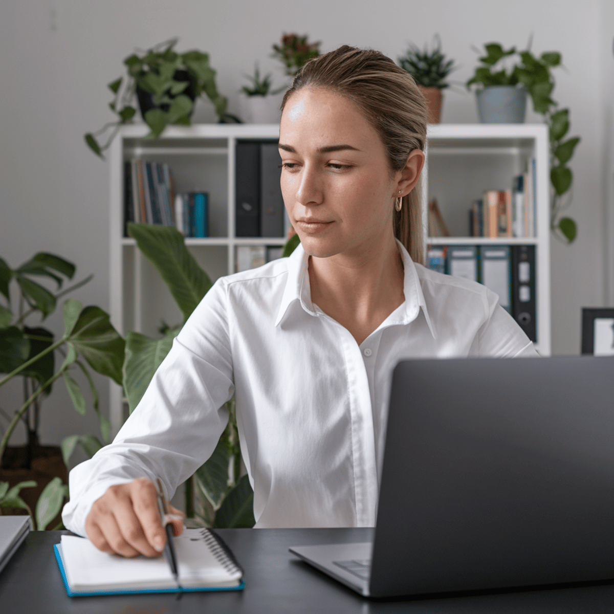 mujer trabajando